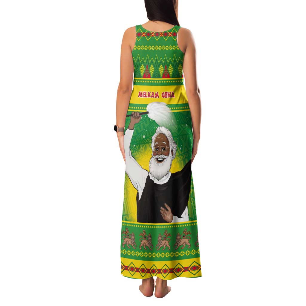 Ethiopia Christmas Tank Maxi Dress Melkam Gena Yegena Abat LT05 - Wonder Print Shop