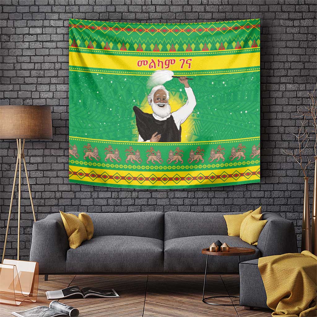 Ethiopia Christmas Tapestry Melkam Gena Yegena Abat LT05 - Wonder Print Shop