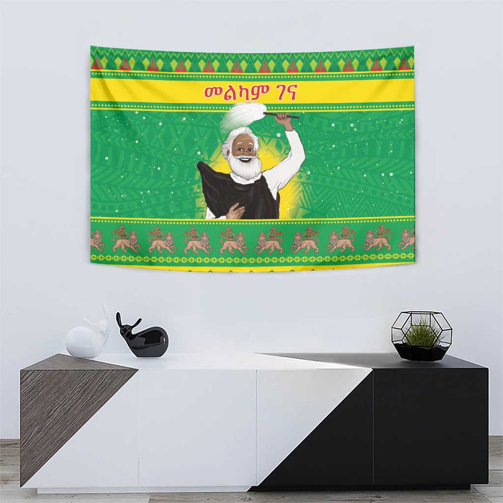 Ethiopia Christmas Tapestry Melkam Gena Yegena Abat LT05 - Wonder Print Shop