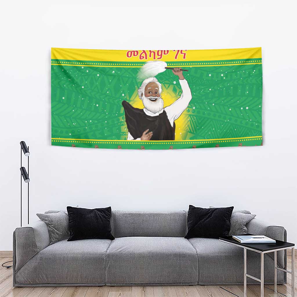 Ethiopia Christmas Tapestry Melkam Gena Yegena Abat LT05 - Wonder Print Shop