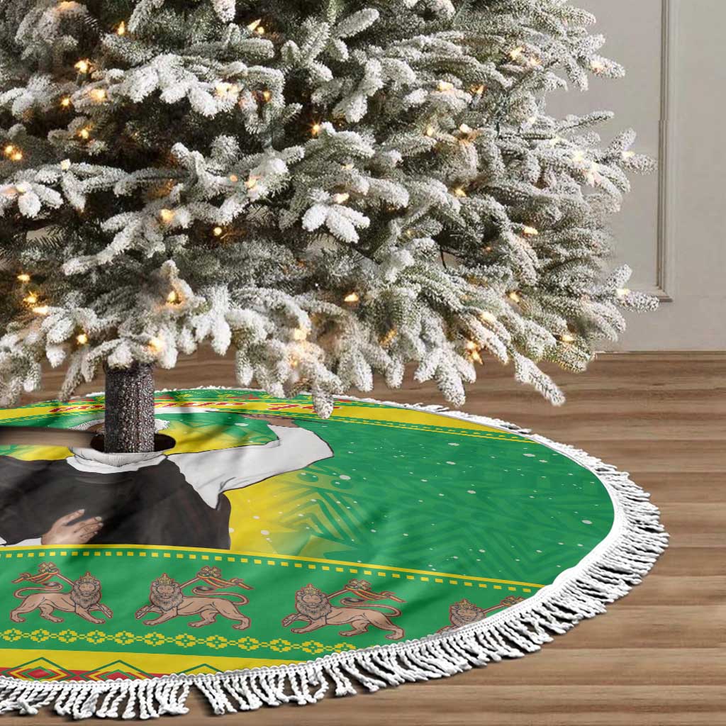 Ethiopia Christmas Tree Skirt Melkam Gena Yegena Abat LT05 - Wonder Print Shop