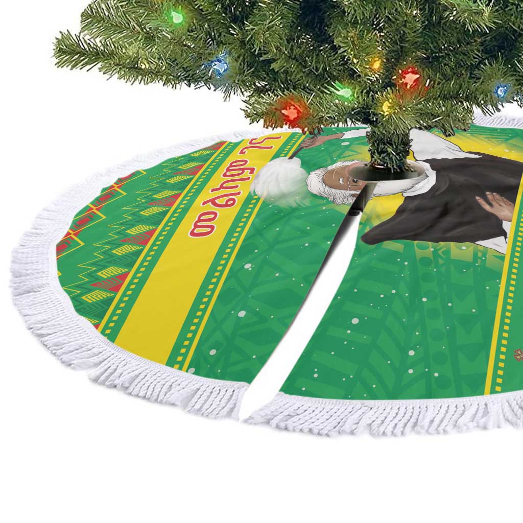 Ethiopia Christmas Tree Skirt Melkam Gena Yegena Abat LT05 - Wonder Print Shop