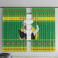 Ethiopia Christmas Window Curtain Melkam Gena Yegena Abat LT05 - Wonder Print Shop