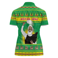 Ethiopia Christmas Women Polo Shirt Melkam Gena Yegena Abat LT05 - Wonder Print Shop