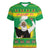 Ethiopia Christmas Women V-Neck T-Shirt Melkam Gena Yegena Abat LT05 - Wonder Print Shop