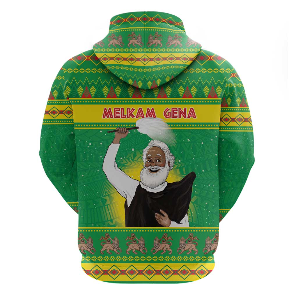 Ethiopia Christmas Zip Hoodie Melkam Gena Yegena Abat LT05 - Wonder Print Shop