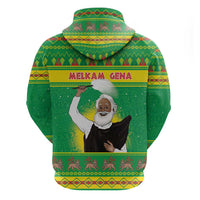 Ethiopia Christmas Zip Hoodie Melkam Gena Yegena Abat LT05 - Wonder Print Shop