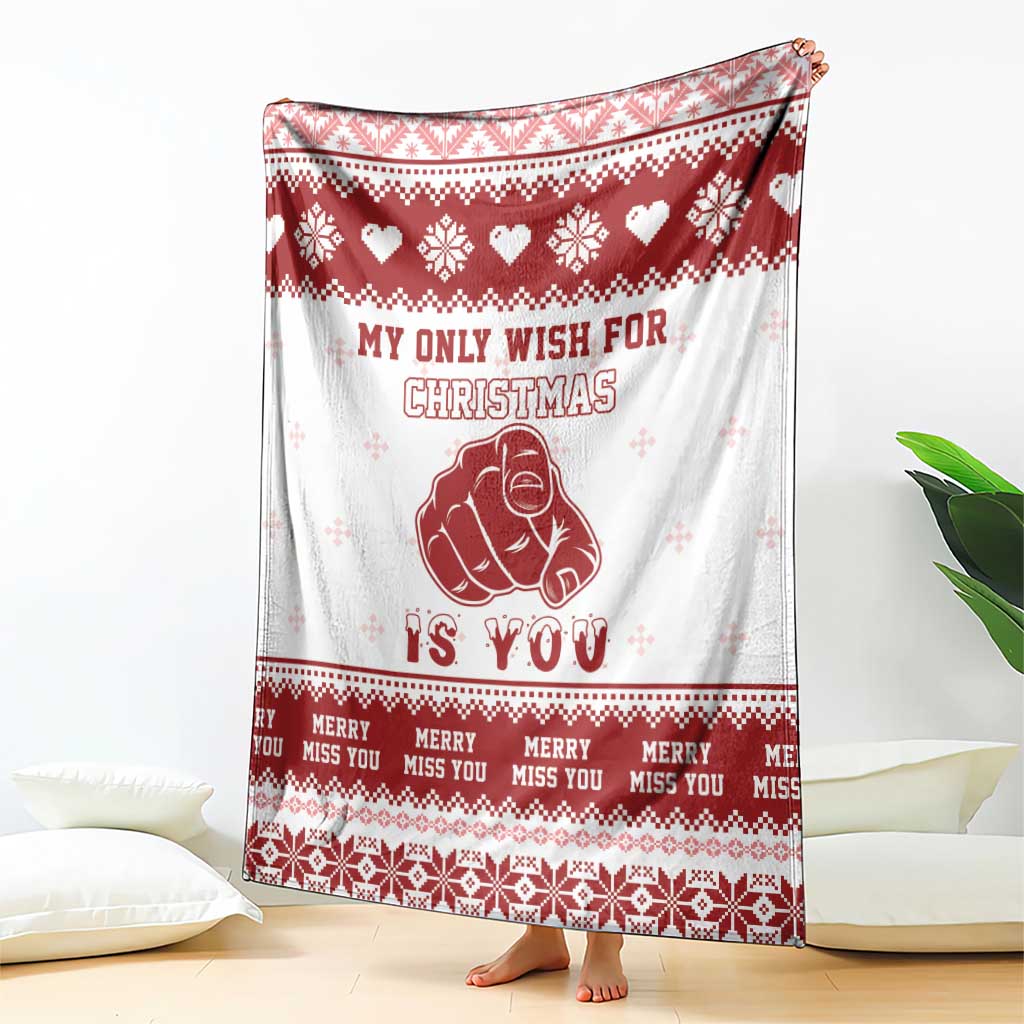 Romantic Christmas Blanket My Only Wish For Xmas Is You
