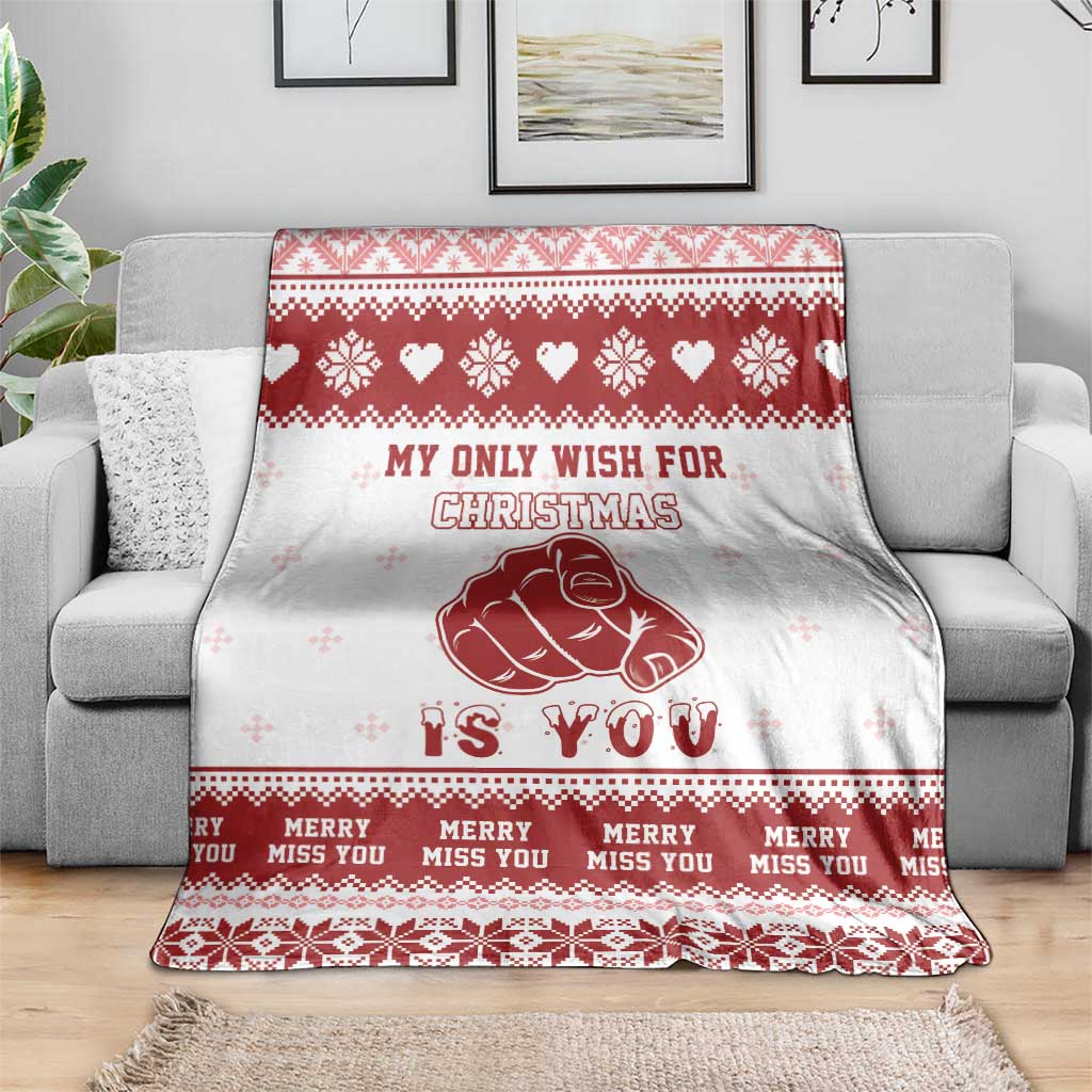 Romantic Christmas Blanket My Only Wish For Xmas Is You