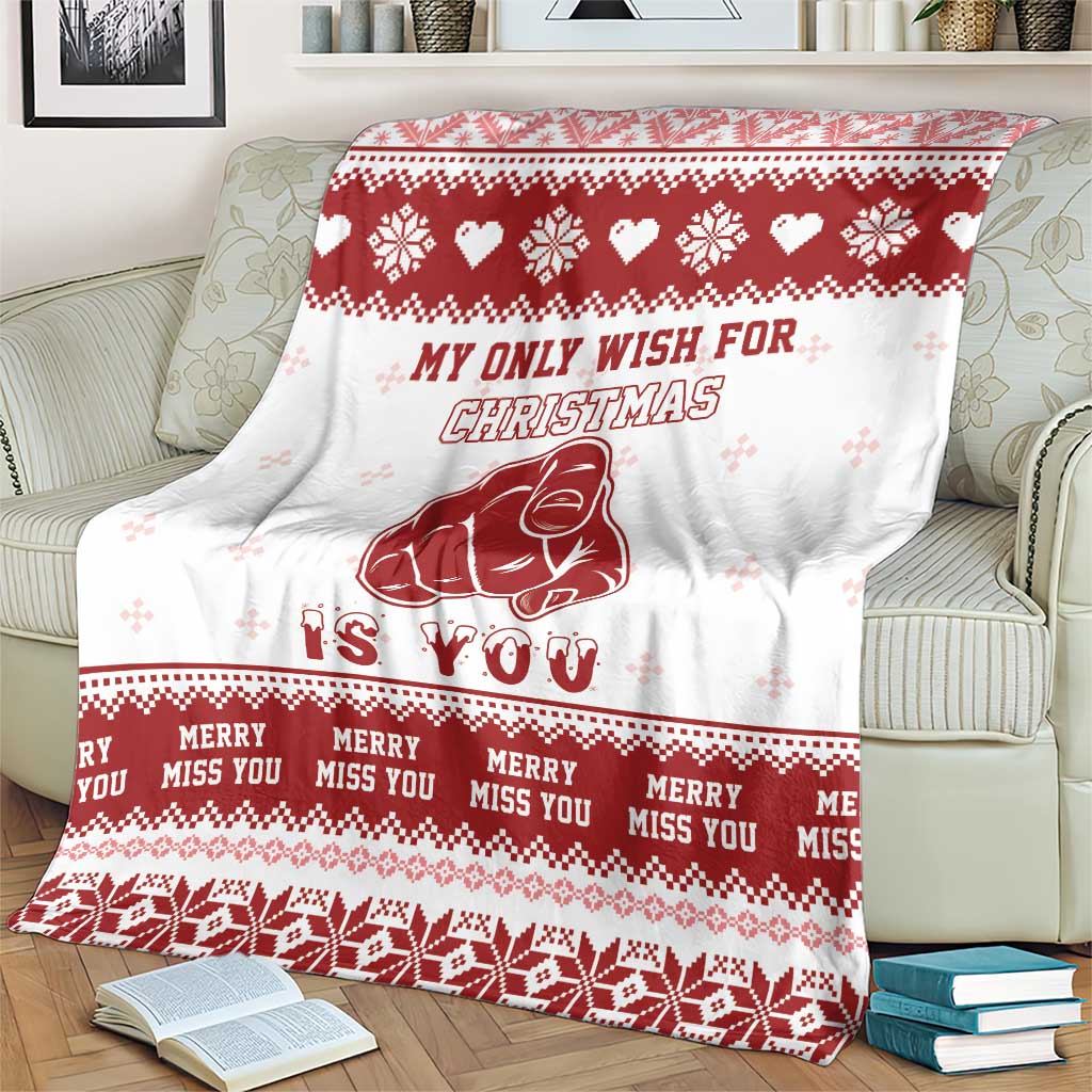 Romantic Christmas Blanket My Only Wish For Xmas Is You