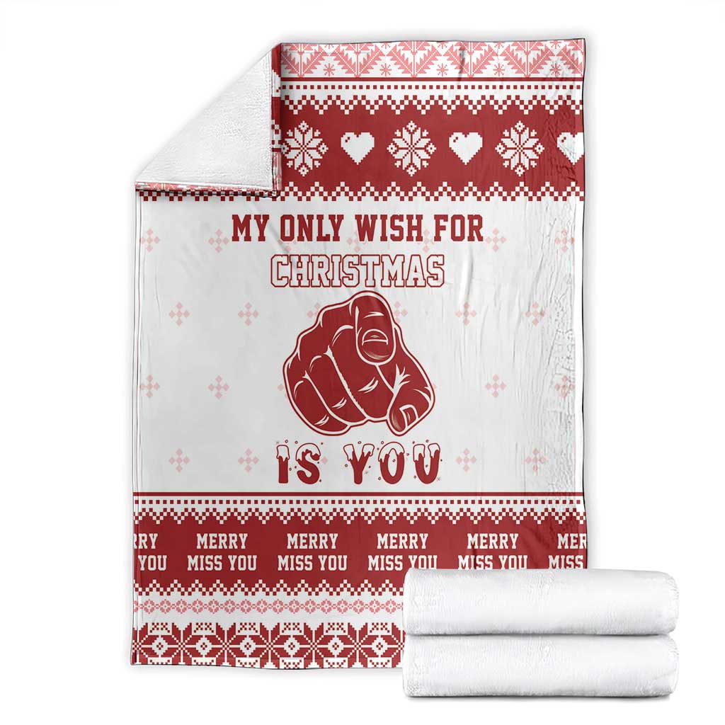 Romantic Christmas Blanket My Only Wish For Xmas Is You