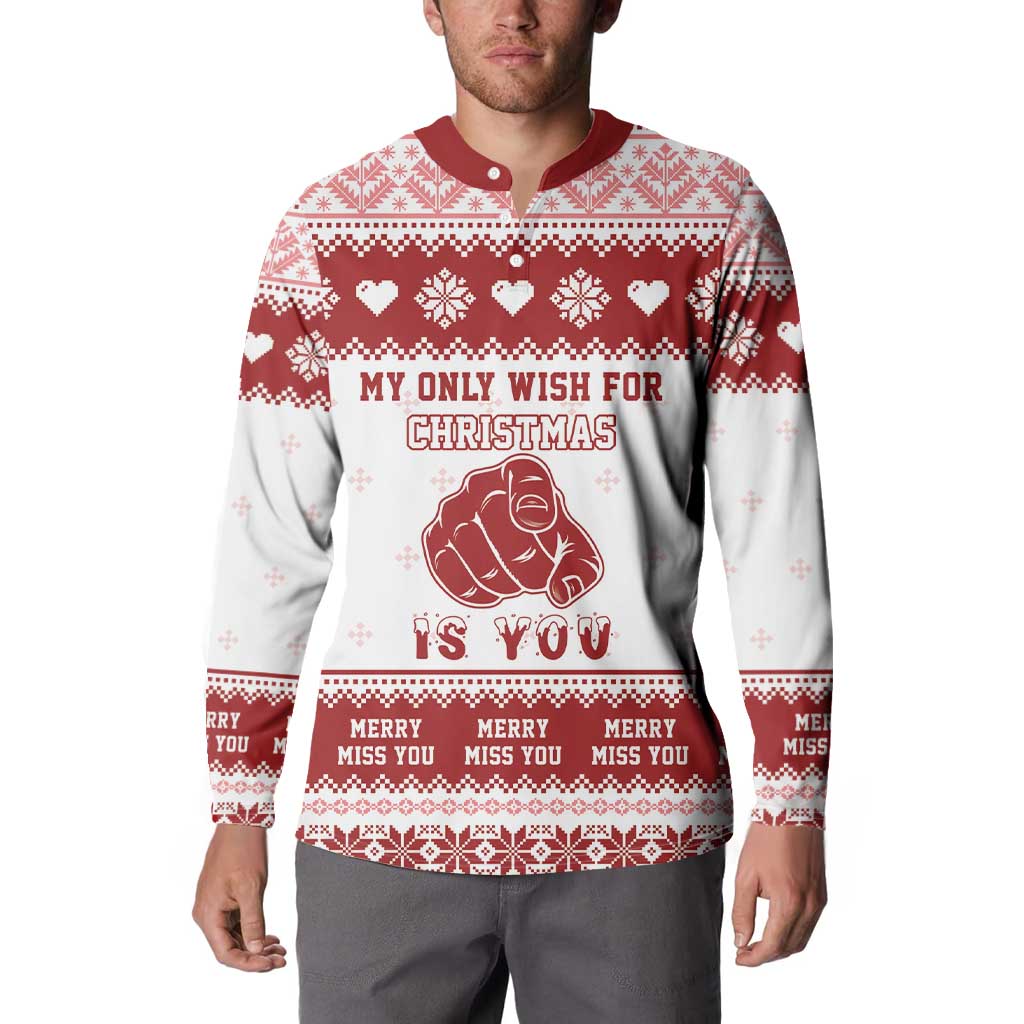 Romantic Christmas Button Sweatshirt My Only Wish For Xmas Is You LT05 - Wonder Print Shop