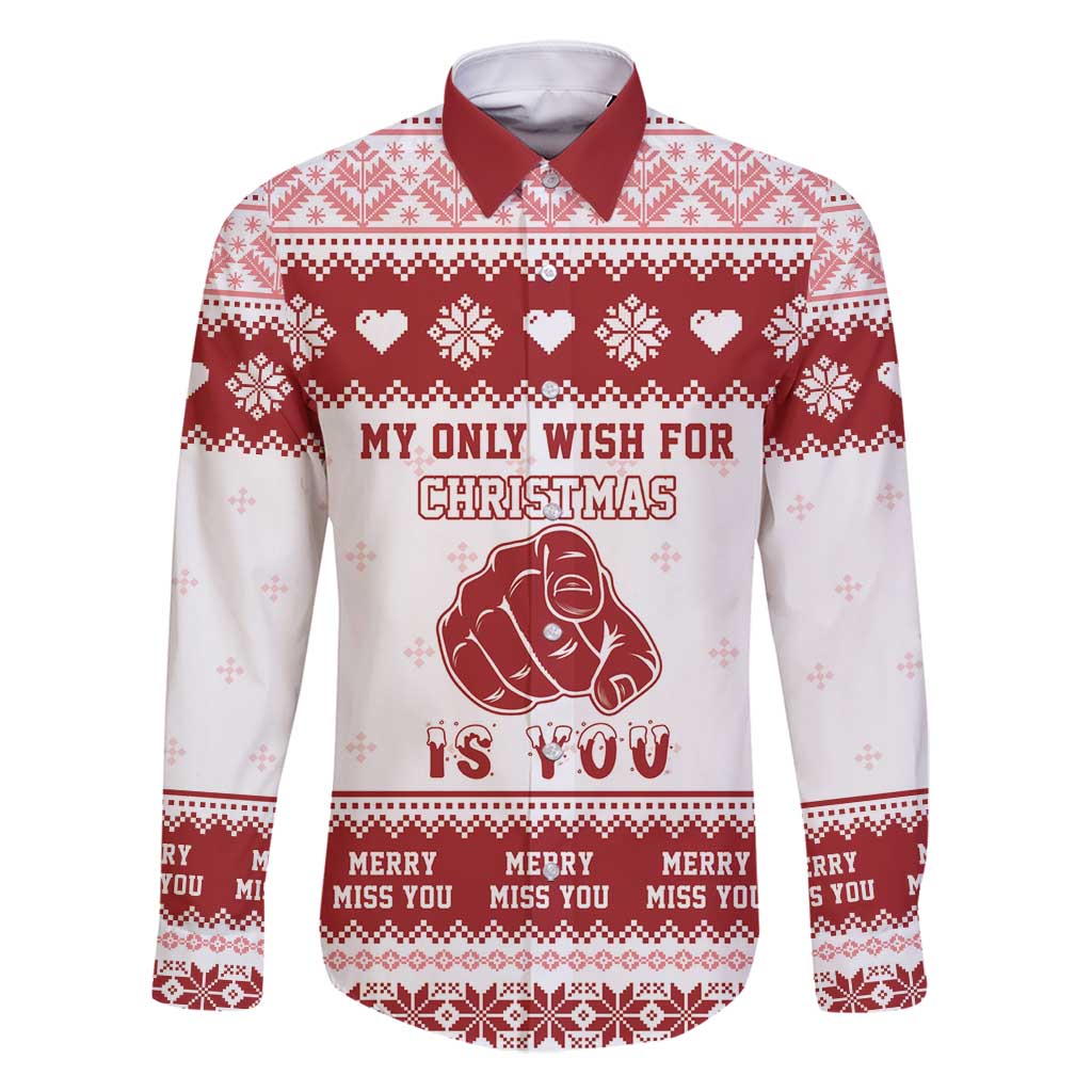 Romantic Christmas Family Matching Tank Maxi Dress and Hawaiian Shirt My Only Wish For Xmas Is You LT05 - Wonder Print Shop