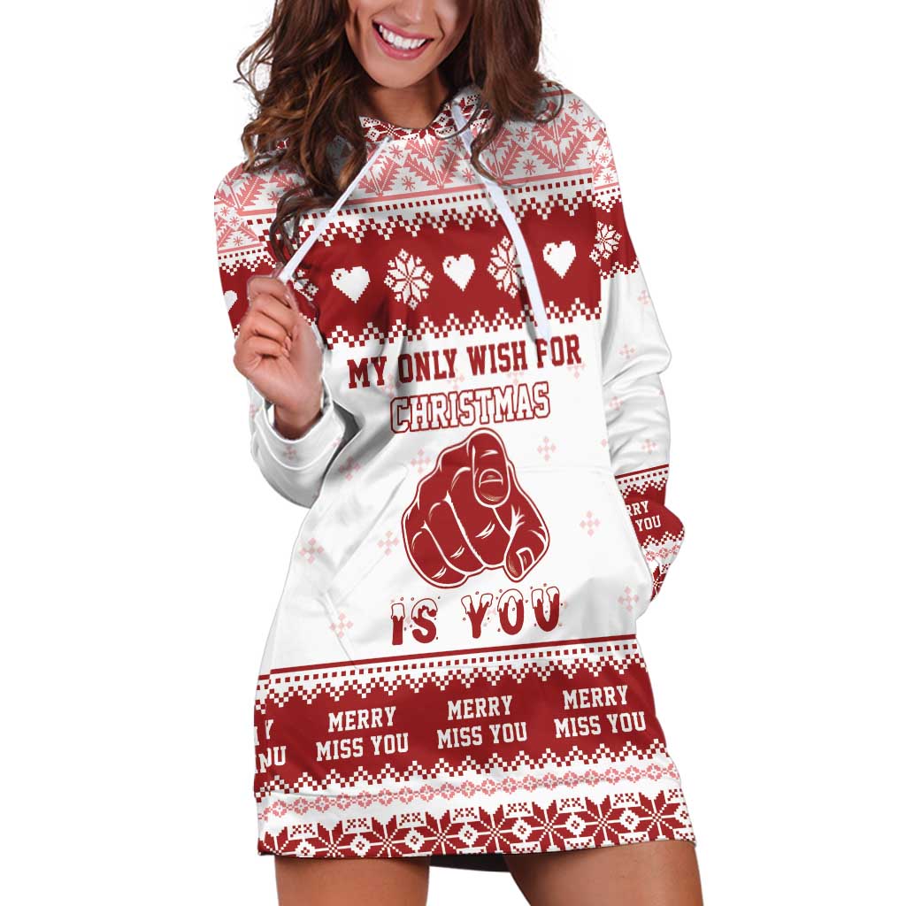 Romantic Christmas Hoodie Dress My Only Wish For Xmas Is You LT05 - Wonder Print Shop
