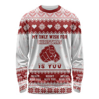 Romantic Christmas Long Sleeve Shirt My Only Wish For Xmas Is You LT05 - Wonder Print Shop