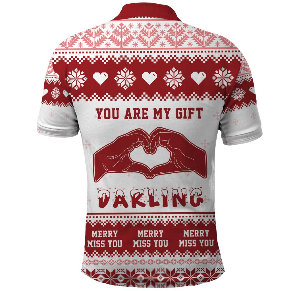 Romantic Christmas Polo Shirt My Only Wish For Xmas Is You LT05 - Wonder Print Shop