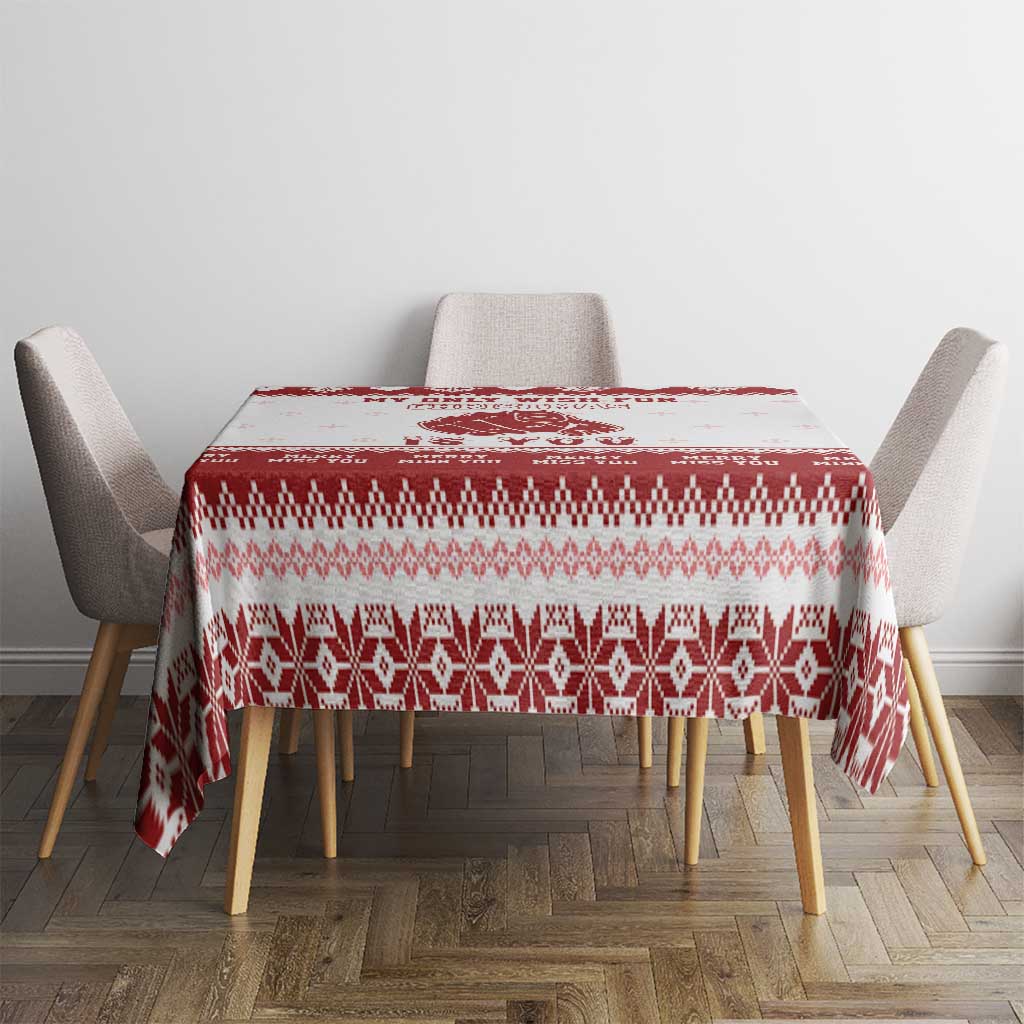 Romantic Christmas Tablecloth My Only Wish For Xmas Is You LT05 - Wonder Print Shop