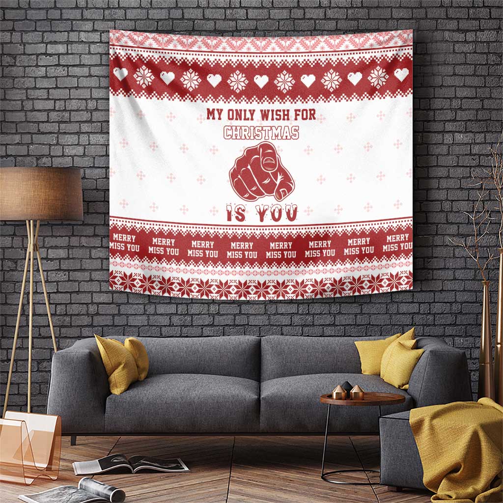 Romantic Christmas Tapestry My Only Wish For Xmas Is You LT05 - Wonder Print Shop