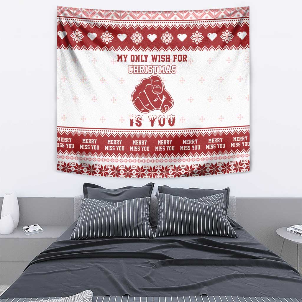 Romantic Christmas Tapestry My Only Wish For Xmas Is You LT05 - Wonder Print Shop