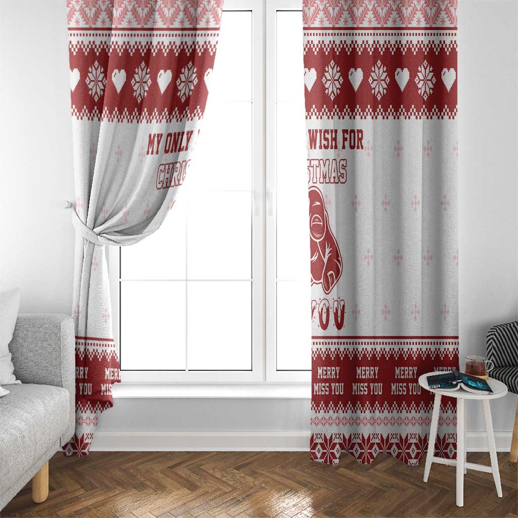 Romantic Christmas Window Curtain My Only Wish For Xmas Is You LT05 - Wonder Print Shop
