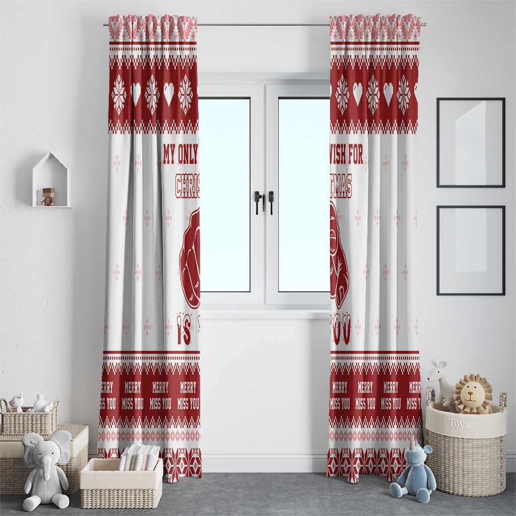 Romantic Christmas Window Curtain My Only Wish For Xmas Is You LT05 - Wonder Print Shop