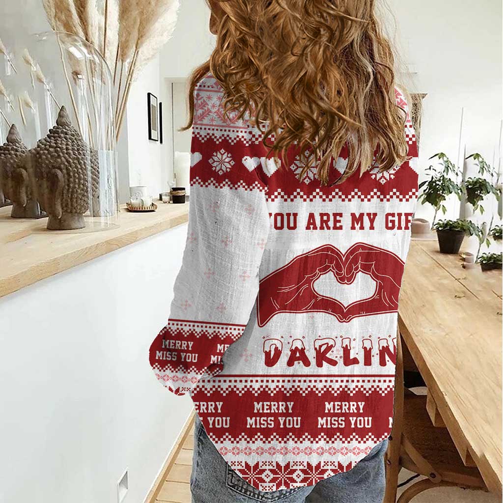 Romantic Christmas Women Casual Shirt My Only Wish For Xmas Is You LT05 - Wonder Print Shop