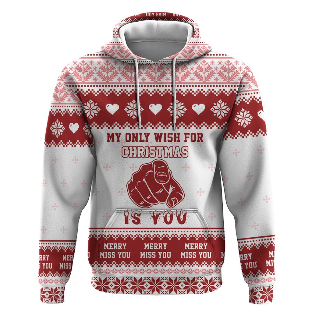 Romantic Christmas Zip Hoodie My Only Wish For Xmas Is You LT05 - Wonder Print Shop