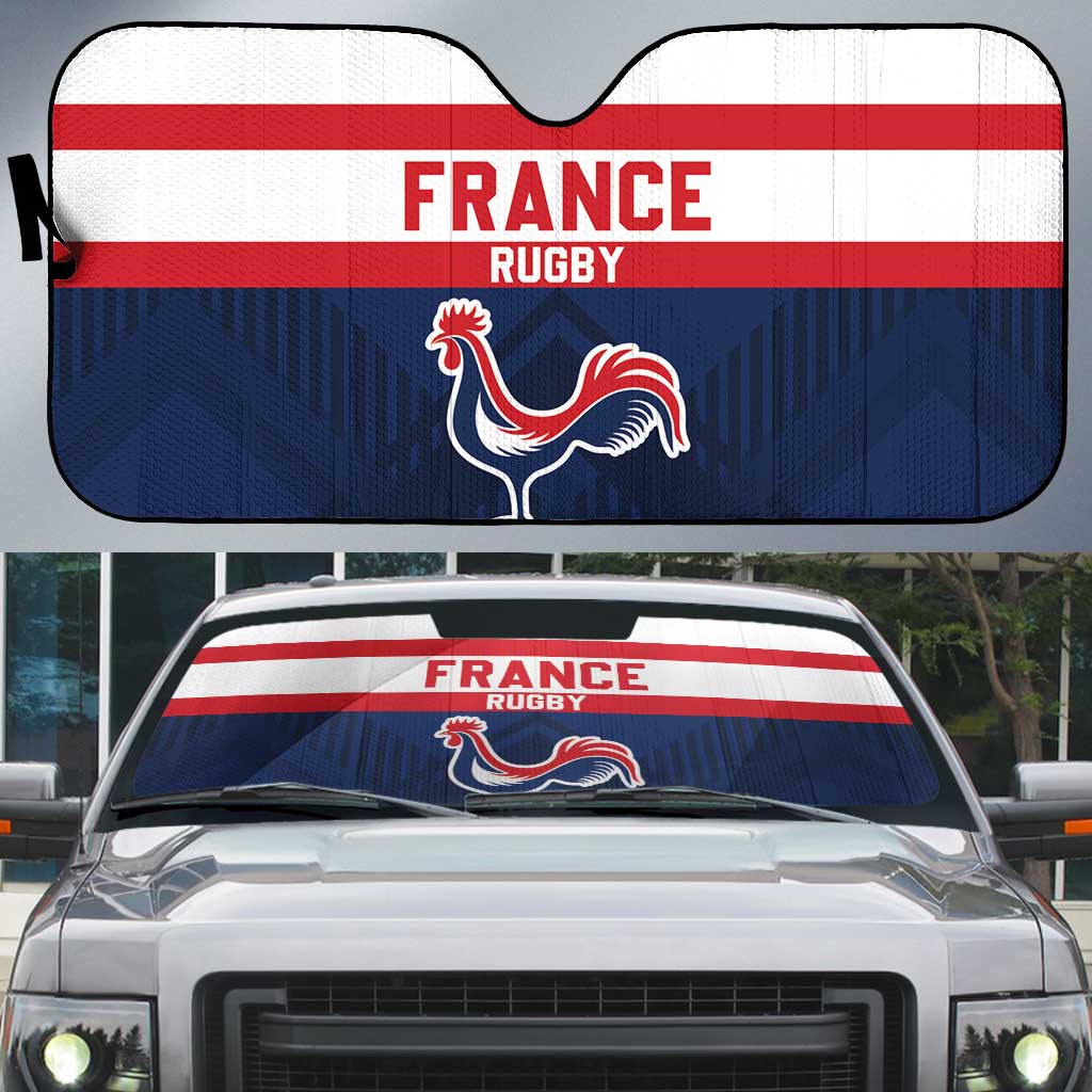 France Rugby Auto Sun Shade Go Les Bleus Simple Style - Wonder Print Shop