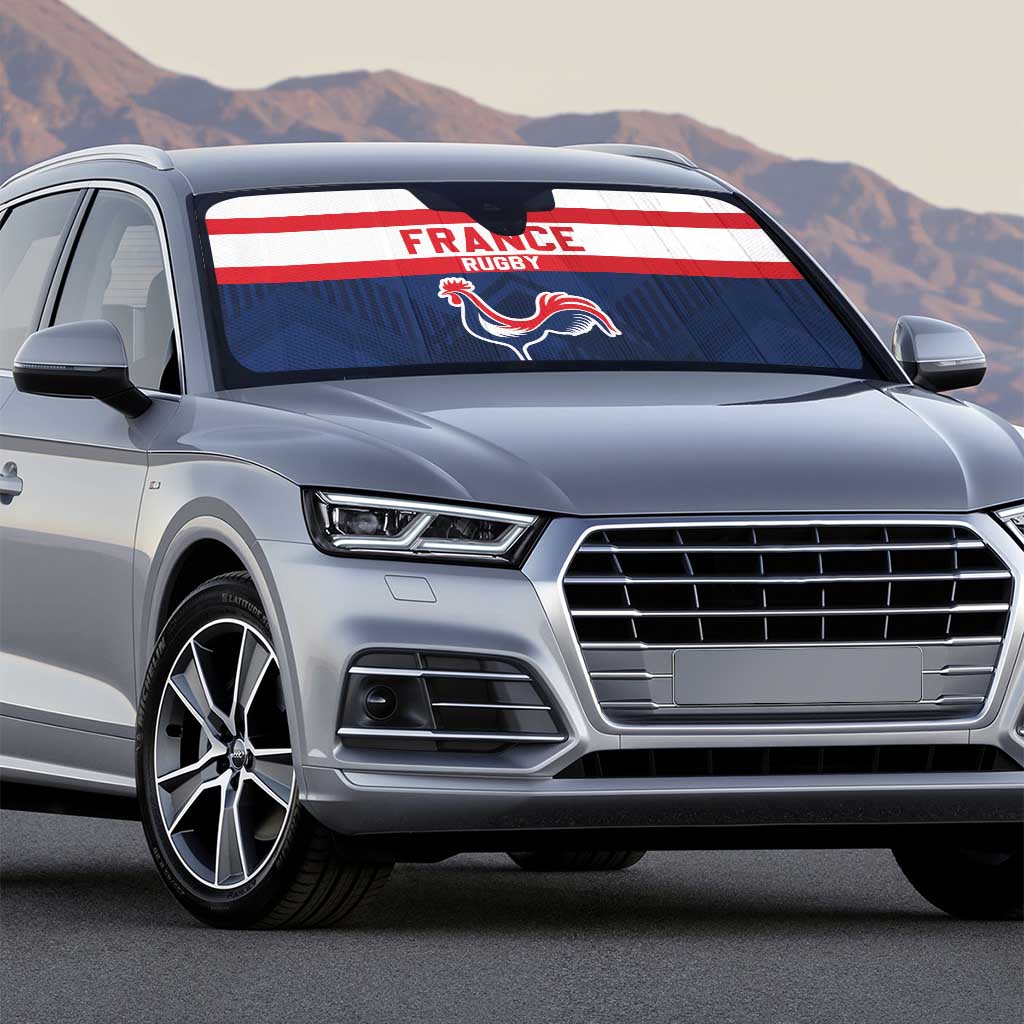 France Rugby Auto Sun Shade Go Les Bleus Simple Style - Wonder Print Shop