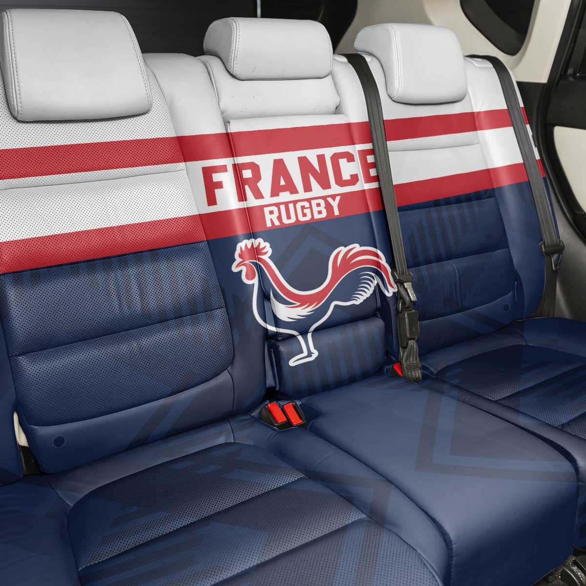 France Rugby Back Car Seat Cover Go Les Bleus Simple Style - Wonder Print Shop