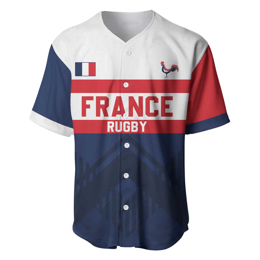 France Rugby Custom Baseball Jersey Go Les Bleus Simple Style - Wonder Print Shop