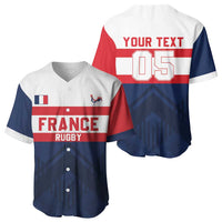 France Rugby Custom Baseball Jersey Go Les Bleus Simple Style - Wonder Print Shop