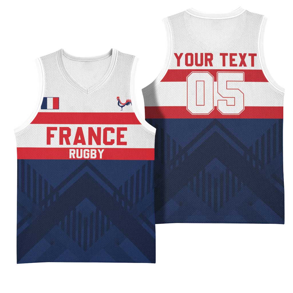 France Rugby Custom Basketball Jersey Go Les Bleus Simple Style - Wonder Print Shop