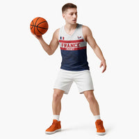 France Rugby Custom Basketball Jersey Go Les Bleus Simple Style - Wonder Print Shop