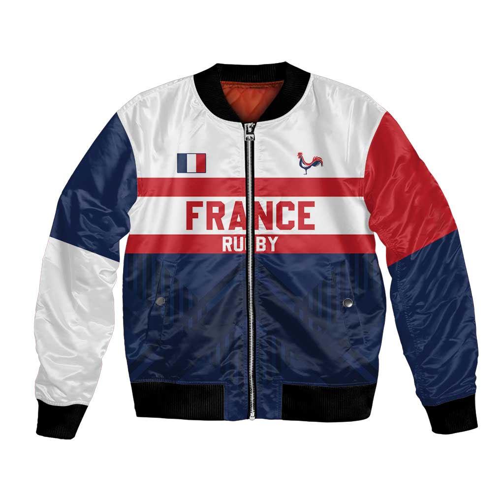France Rugby Custom Bomber Jacket Go Les Bleus Simple Style - Wonder Print Shop