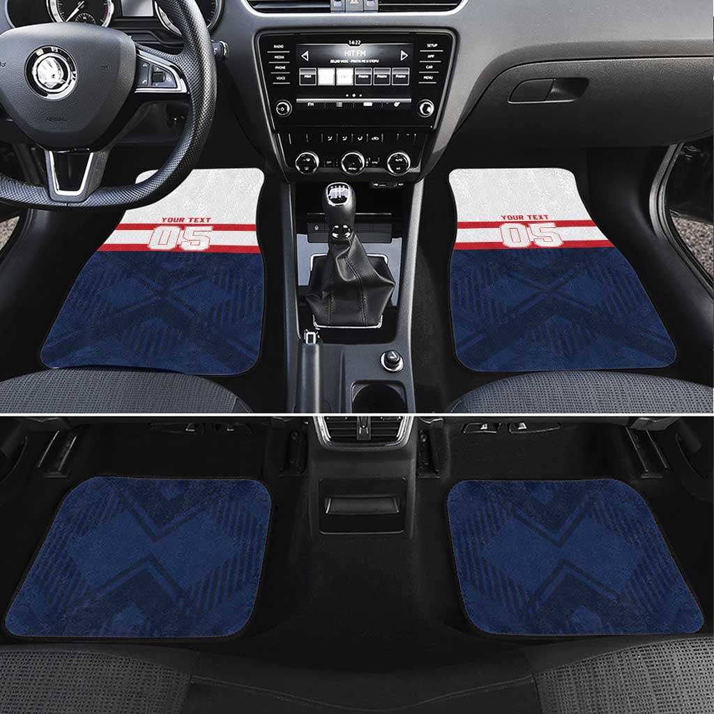 France Rugby Custom Car Mats Go Les Bleus Simple Style - Wonder Print Shop