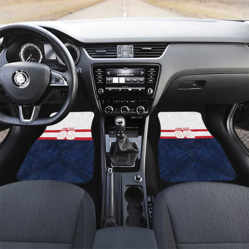 France Rugby Custom Car Mats Go Les Bleus Simple Style - Wonder Print Shop