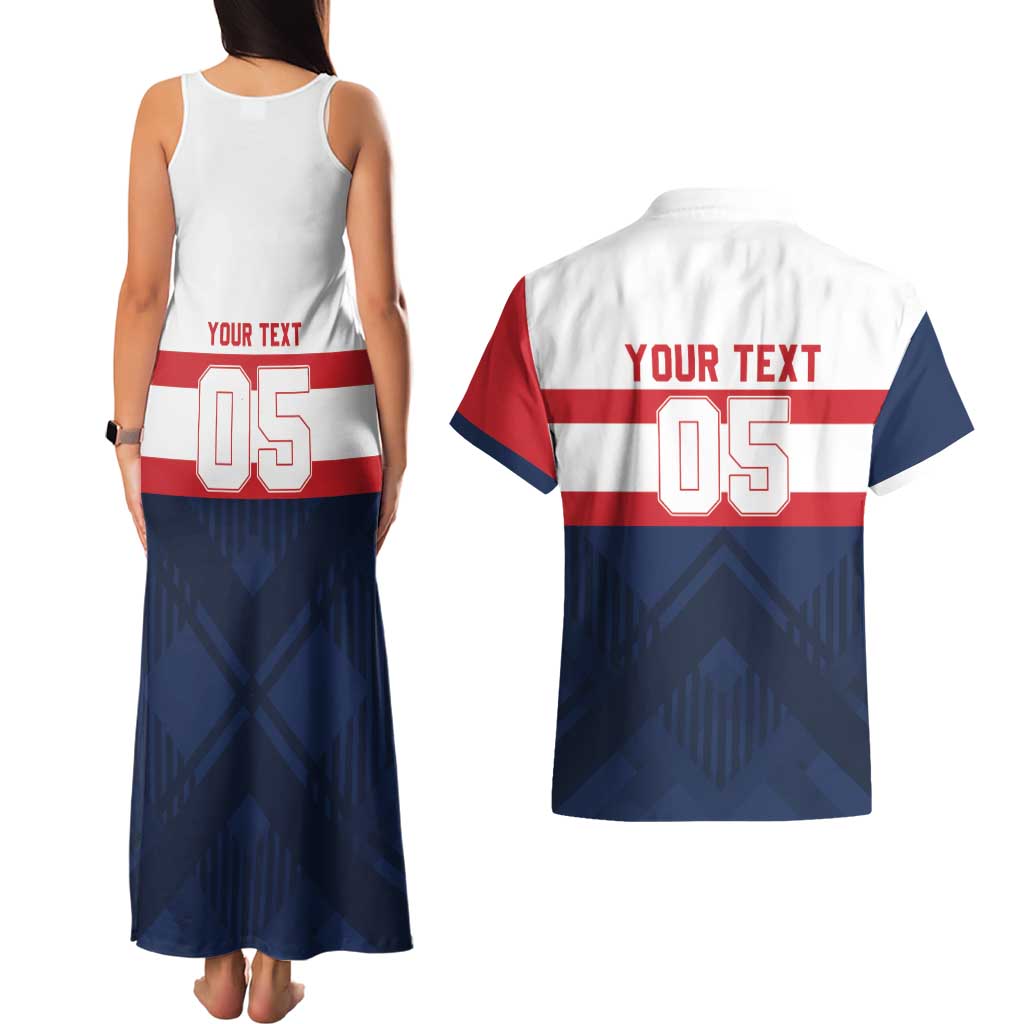 France Rugby Custom Couples Matching Tank Maxi Dress and Hawaiian Shirt Go Les Bleus Simple Style - Wonder Print Shop
