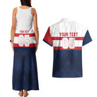 France Rugby Custom Couples Matching Tank Maxi Dress and Hawaiian Shirt Go Les Bleus Simple Style - Wonder Print Shop