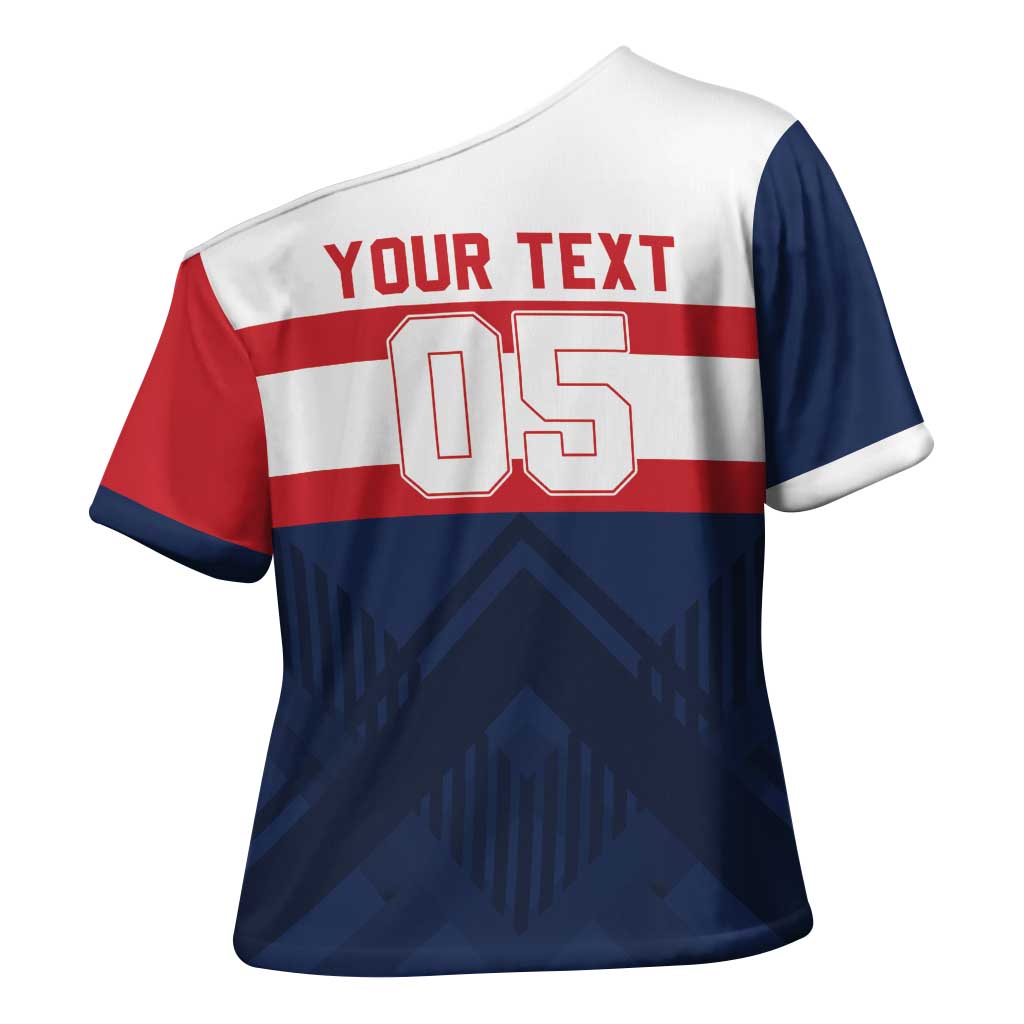 France Rugby Custom Cross Shoulder Shirt Go Les Bleus Simple Style - Wonder Print Shop