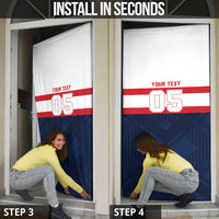 France Rugby Custom Door Cover Go Les Bleus Simple Style - Wonder Print Shop
