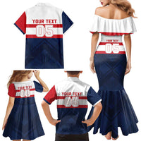 France Rugby Custom Family Matching Mermaid Dress and Hawaiian Shirt Go Les Bleus Simple Style - Wonder Print Shop