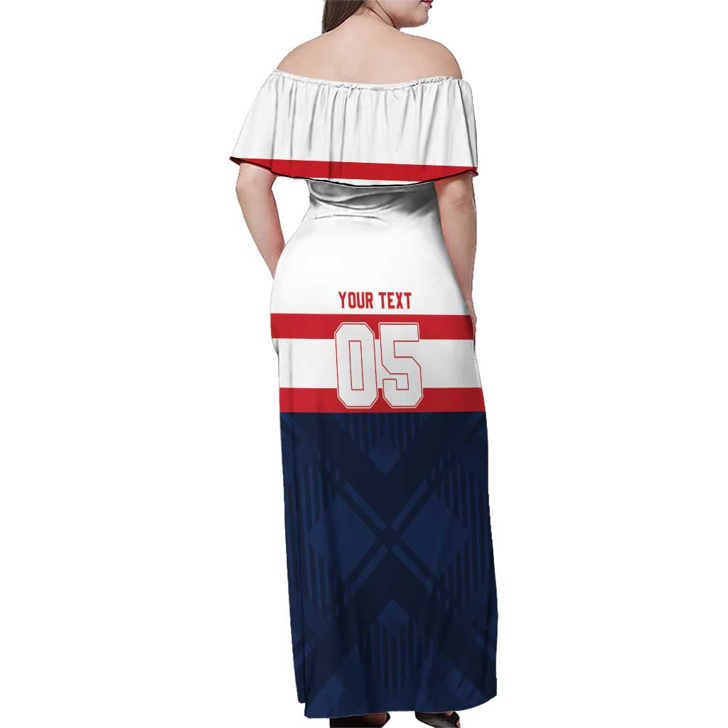 France Rugby Custom Family Matching Off Shoulder Maxi Dress and Hawaiian Shirt Go Les Bleus Simple Style - Wonder Print Shop