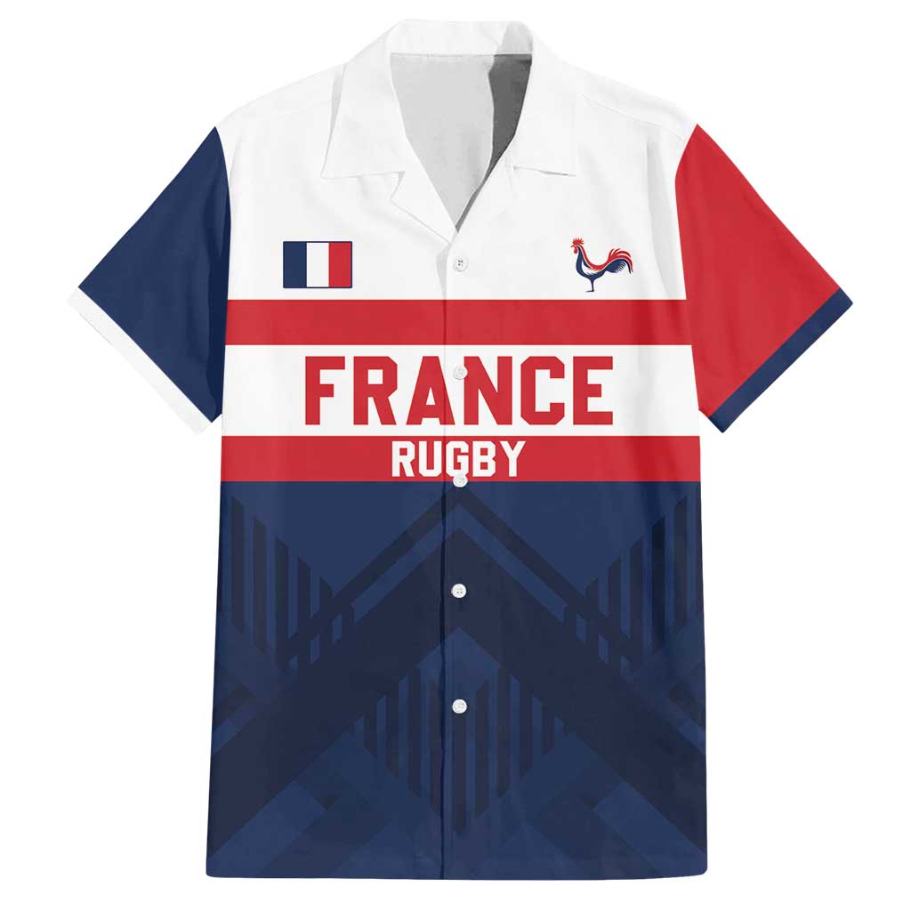 France Rugby Custom Family Matching Puletasi and Hawaiian Shirt Go Les Bleus Simple Style - Wonder Print Shop