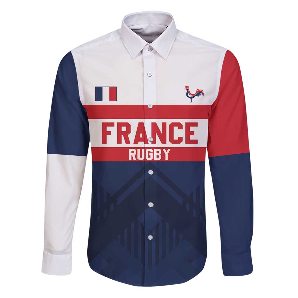 France Rugby Custom Family Matching Puletasi and Hawaiian Shirt Go Les Bleus Simple Style - Wonder Print Shop