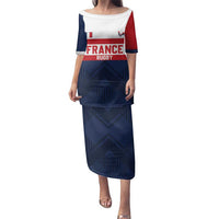 France Rugby Custom Family Matching Puletasi and Hawaiian Shirt Go Les Bleus Simple Style - Wonder Print Shop