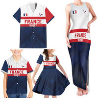 France Rugby Custom Family Matching Tank Maxi Dress and Hawaiian Shirt Go Les Bleus Simple Style - Wonder Print Shop