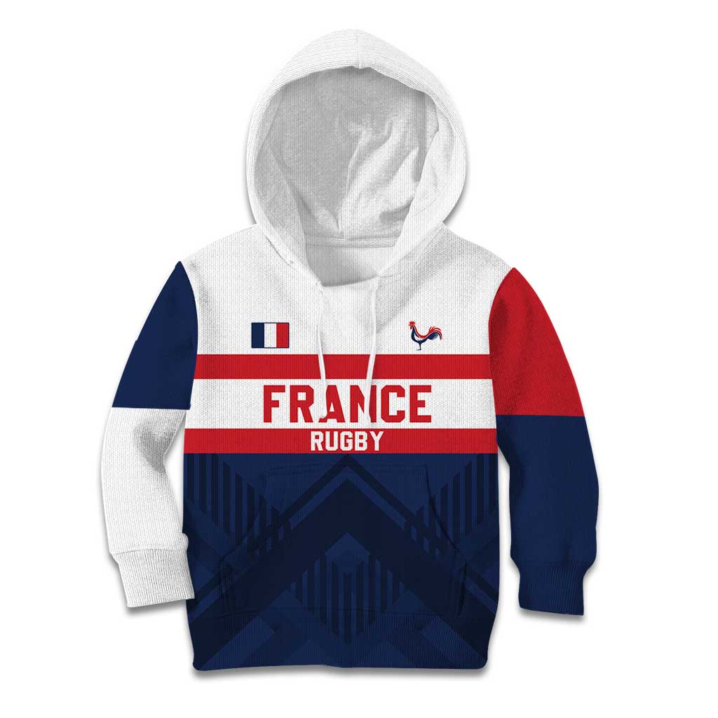 France Rugby Custom Kid Hoodie Go Les Bleus Simple Style - Wonder Print Shop