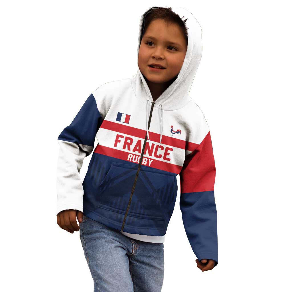 France Rugby Custom Kid Hoodie Go Les Bleus Simple Style - Wonder Print Shop