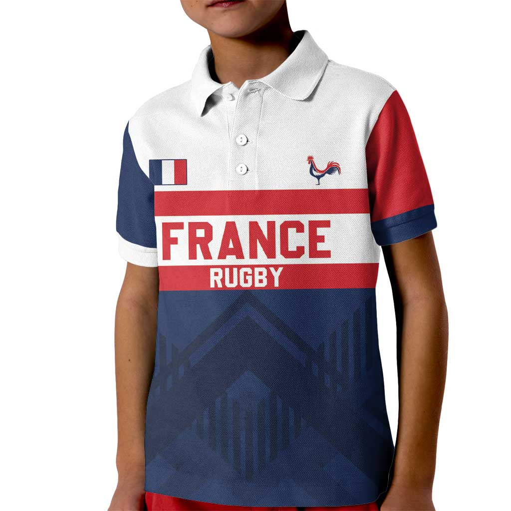 France Rugby Custom Kid Polo Shirt Go Les Bleus Simple Style - Wonder Print Shop